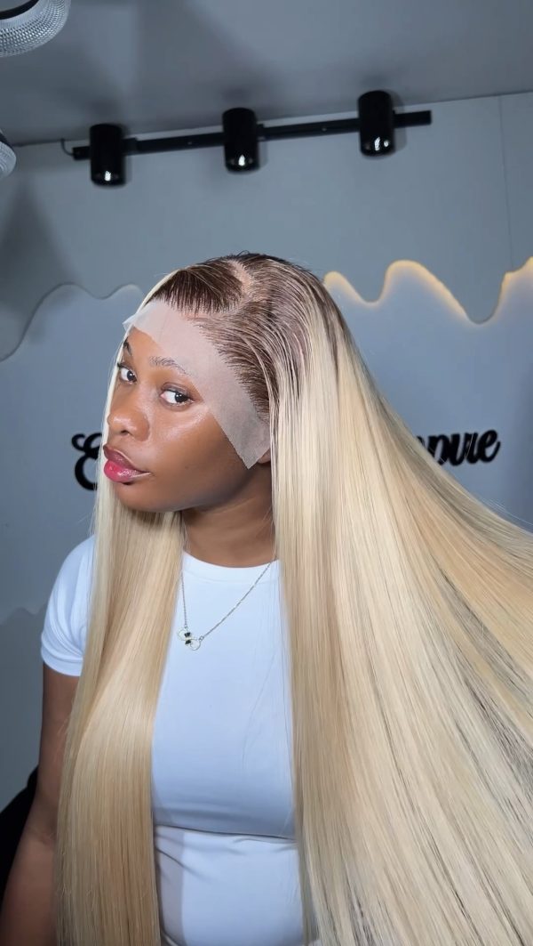 Dark Root Blonde Frontal